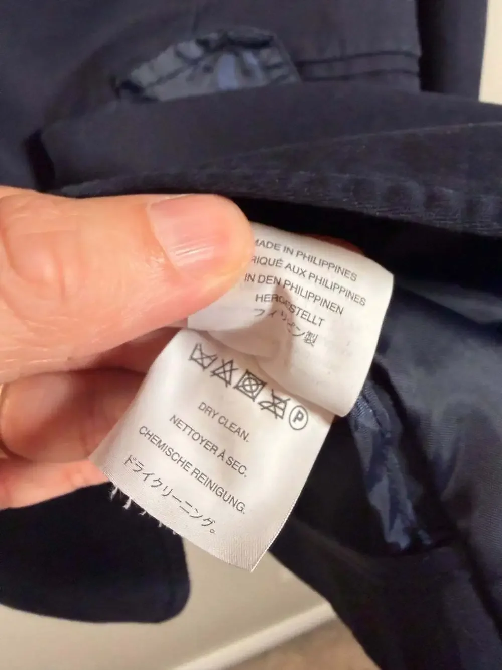 J. Crew Crewcuts Thompson Suit Jacket Blazer Size 14 Navy Blue Flex Chino